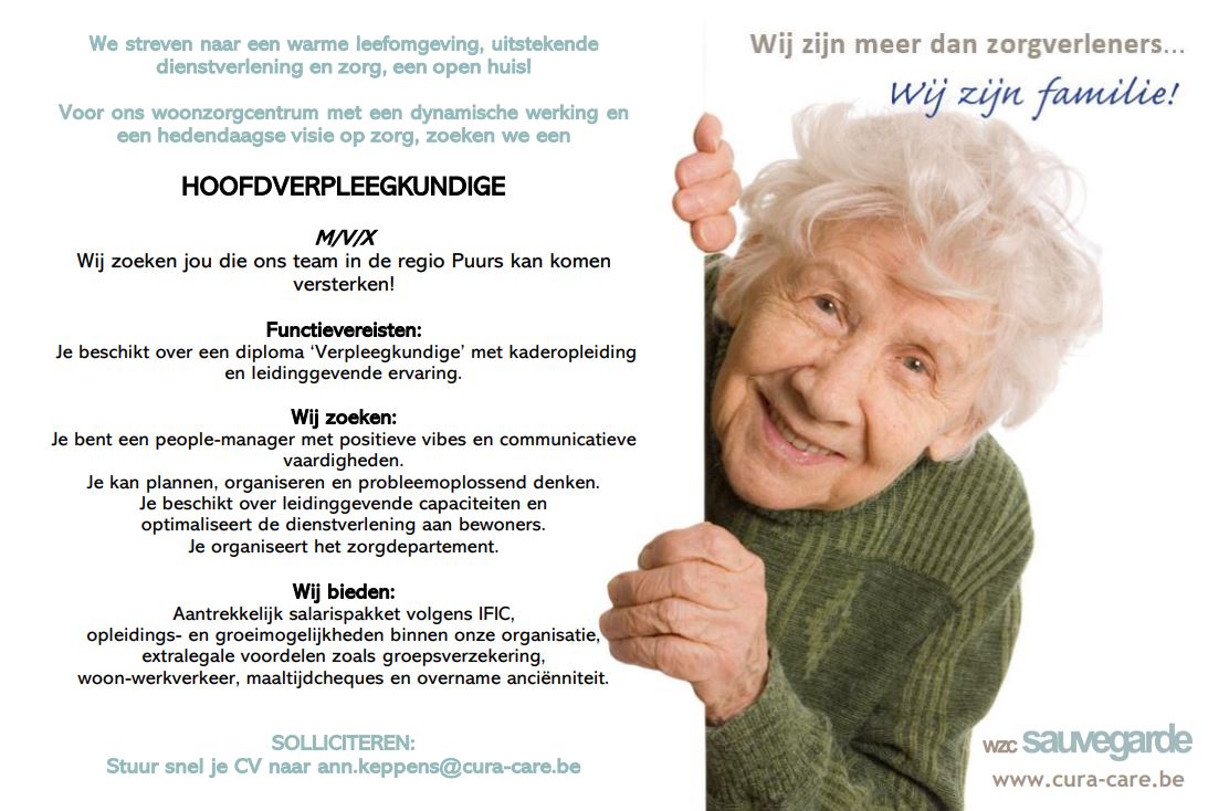 SAU 20230221 Vacature – hoofdverpleegkundige