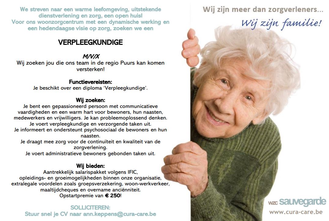 SAU 20230221 Vacature – verpleegkundige