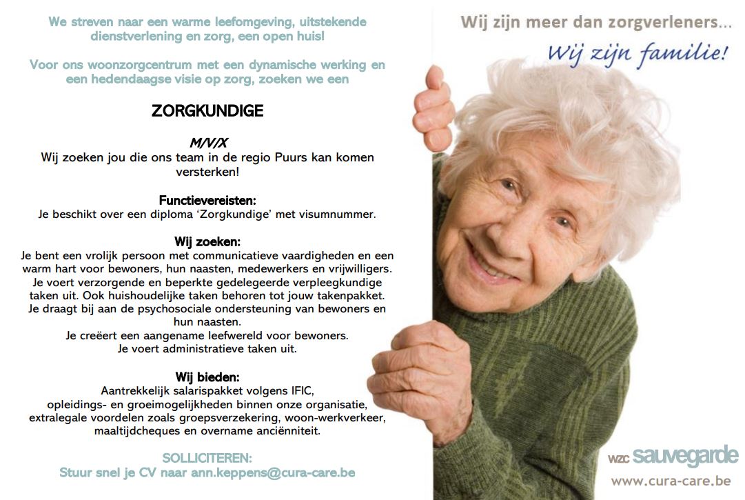 SAU 20230221 Vacature – zorgkundige