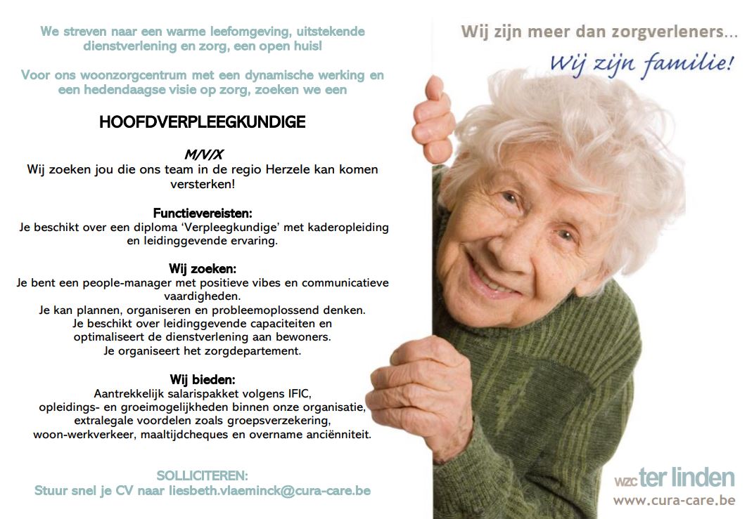 TER 20230221 Vacature – hoofdverpleegkundige